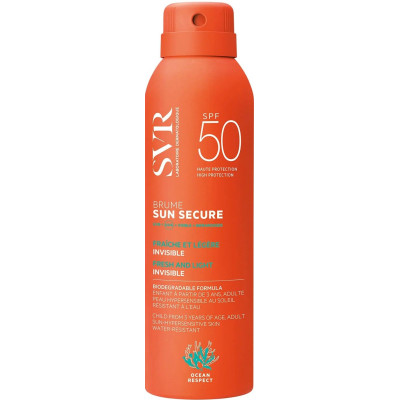 SVR SUN SECURE BRUME SPF50+ слънцезащитен спрей за лице и тяло за чувствителна кожа 200 мл