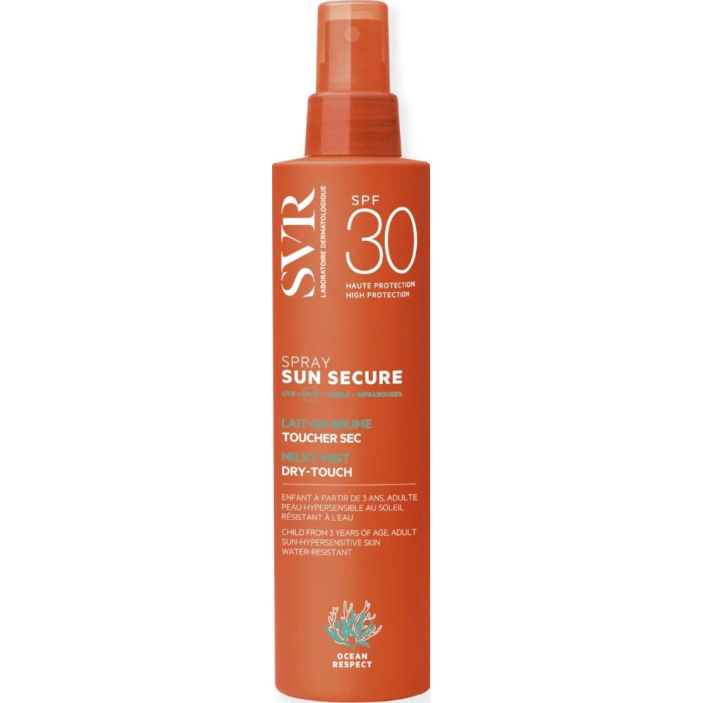 SVR Sun Secure SPF30 слънцезащитен спрей за лице и тяло 200мл. - SVR Sun Secure SPF30 слънцезащитен спрей за лице и тяло 200мл. -