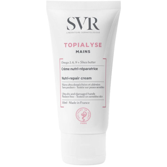 SVR TOPIALYSE MAINS подхранващ и възстановяващ крем за сухи и увредени ръце 50 мл
