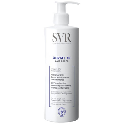 SVR XERIAL 10 LAIT CORPS лосион за тяло за суха лющеща се кожа склонна към псориазис с 10% уреа 400 мл