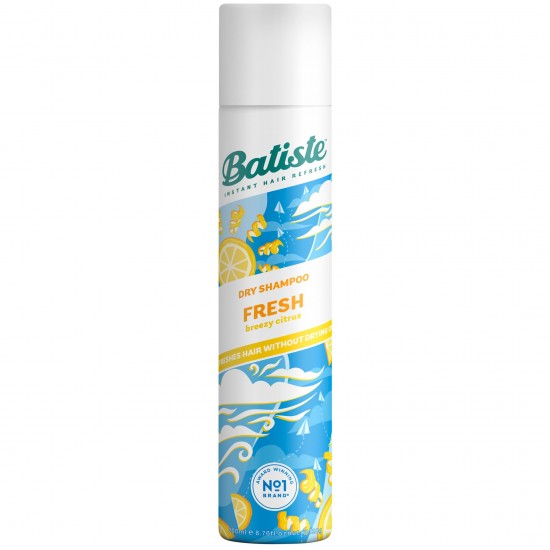 BATISTE FRESH освежаващ сух шампоан със свеж цитрусов аромат 200 мл