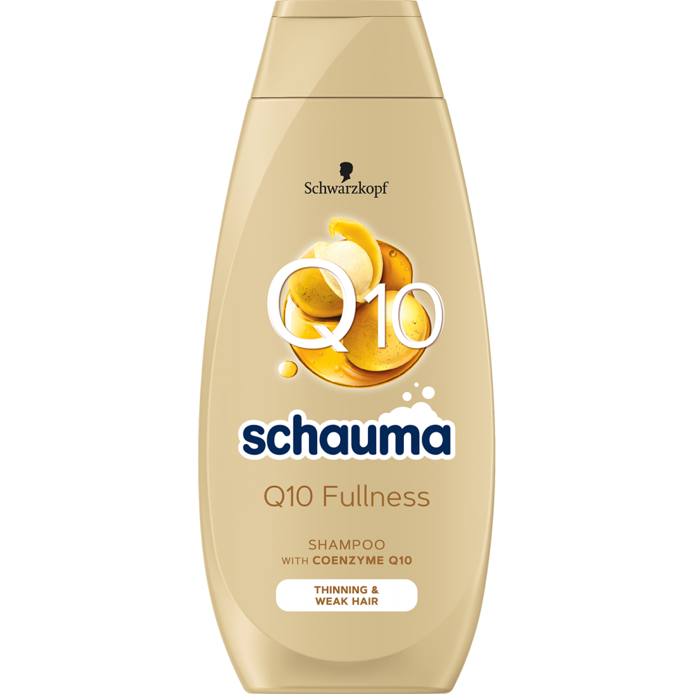 SCHAUMA Q10 FULLNESS структуриращ шампоан с коензим Q10 за тънка и слаба коса 400 мл