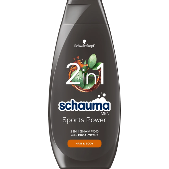 SCHAUMA MEN SPORTS POWER 2in1 шампоан за коса и тяло за мъже 400 мл