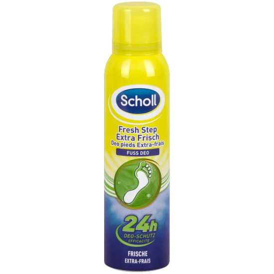 SCHOLL EXPERT CARE FRESH STEP спрей дезодорант ЗА КРАКА против изпотяване с действие 24 часа 150 мл