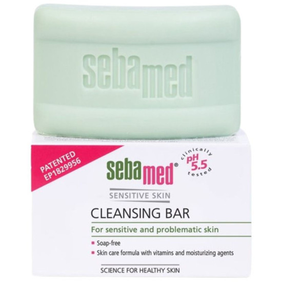 СЕБАМЕД CLEANSING BAR SENSITIVE & PROBLEMATIC SKIN миещо блокче за лице и тяло за нормална мазна и чувствителна кожа 150 г