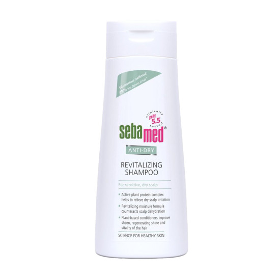 СЕБАМЕД ANTI-DRY REVITALIZING SHAMPOO шампоан за чувствителна суха коса и скалп с фитостероли 200 мл