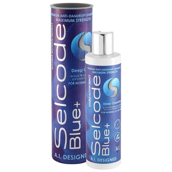 SELCODE A.I. BLUE+ дълбоко почистващ шампоан против пърхот за нормална и склонна към омазняване коса 200 мл