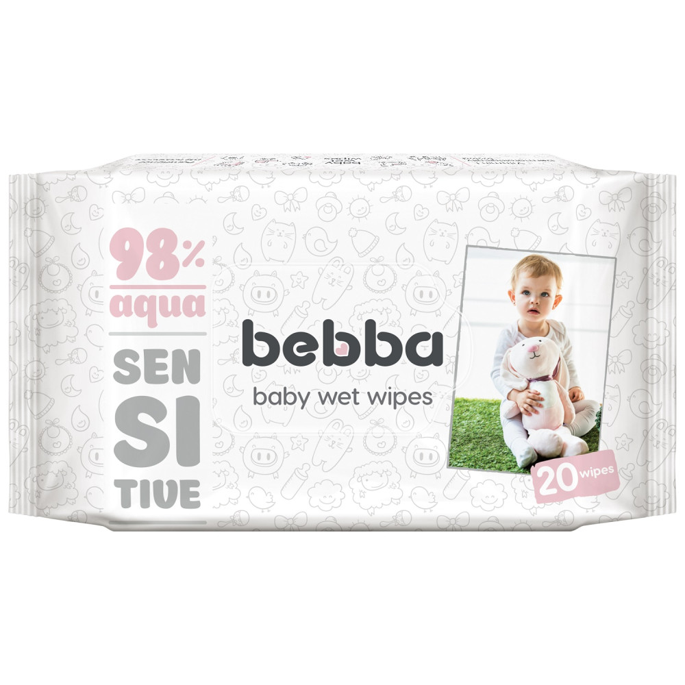 SILKLINE BEBBA SENSITIVE бебешки влажни кърпички х 20 бр