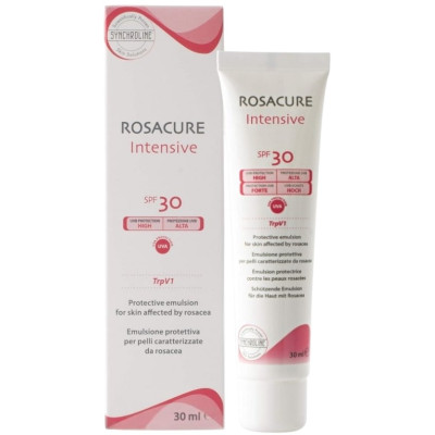 SYNCHROLINE ROSACURE Intensive Emulsion SPF30 защитна дневна емулсия с висок слънцезащитен фактор за кожа с розацея 30 мл