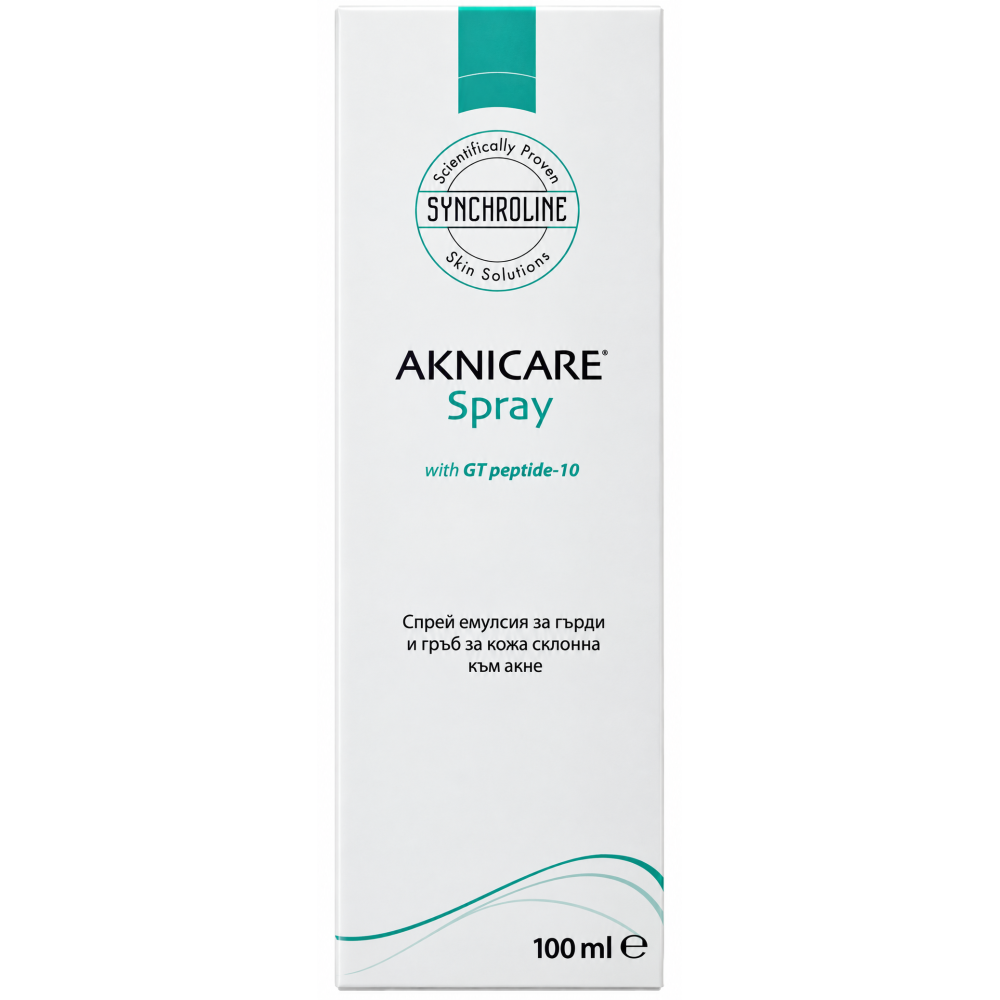 Synchroline Aknicare Chest & Back Емулсия-спрей за гърди и гръб за акнеична кожа 100 мл - Проблемна кожа