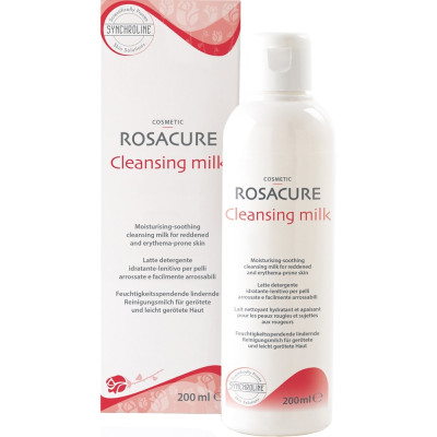 SYNCHROLINE ROSACURE почистващо мляко за лице за кожа с розацея 200 мл