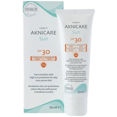 SYNCHROLINE AKNICARE SPF30 крем за лице за акнеична кожа с висока слънцезащита 50 мл