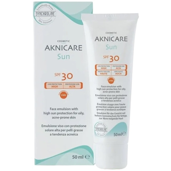 SYNCHROLINE AKNICARE SPF30 крем за лице за акнеична кожа с висока слънцезащита 50 мл