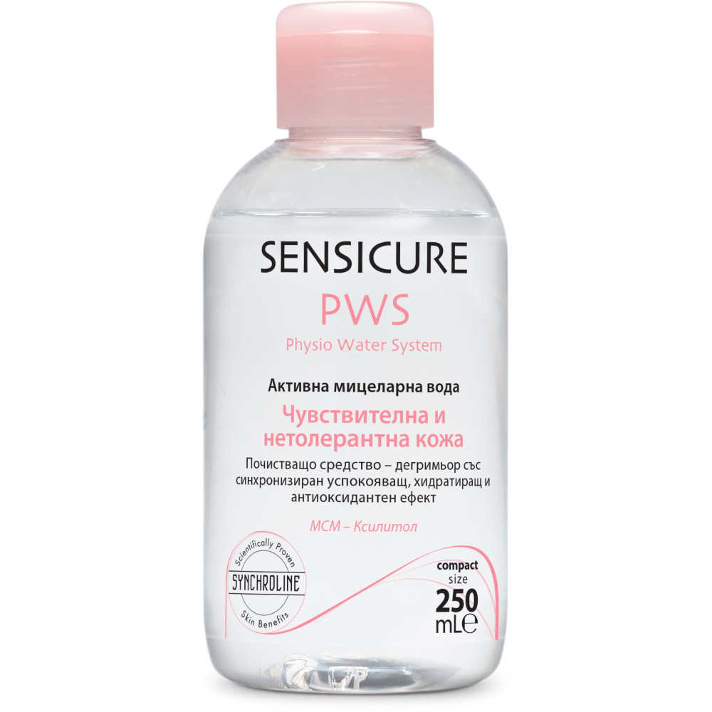 SYNCHROLINE SENSICURE PWS мицеларна почистваща вода за чувствителна кожа 250 мл - Грижа за лицето
