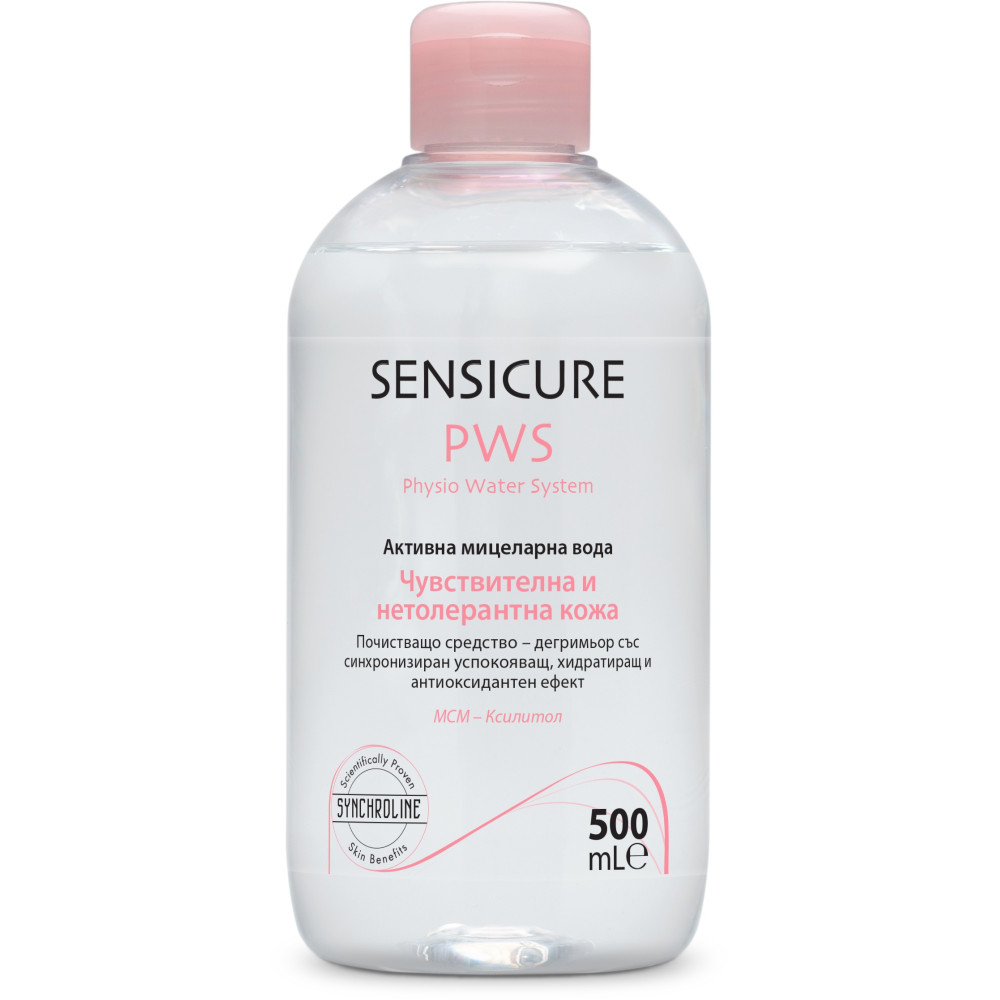 SYNCHROLINE SENSICURE PWS мицеларна почистваща вода за чувствителна кожа 500 мл - Грижа за лицето