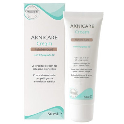 SYNCHROLINE AKNICARE Cream Teintee Dore оцветен ТЪМЕН крем за лице за мазна и акнеична кожа 50 мл