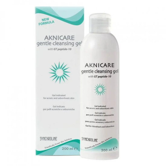 SYNCHROLINE AKNICARE Gentle Cleansing Gel нежен почистващ гел за лице за мазна и акнеична кожа 200 мл