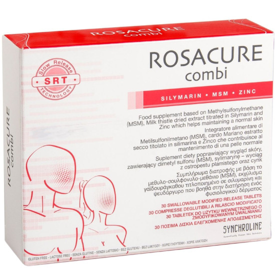 SYNCHROLINE ROSACURE Combi /СИЛИМАРИН + МСМ + ЦИНК/ табл х 30 бр хранителна добавка за поддържане на кожа с розацея