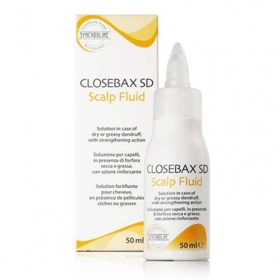SYNCHROLINE CLOSEBAX SD успокояващ флуид за коса и раздразнен скалп при себореен дерматит сух и мазен пърхот 50 мл