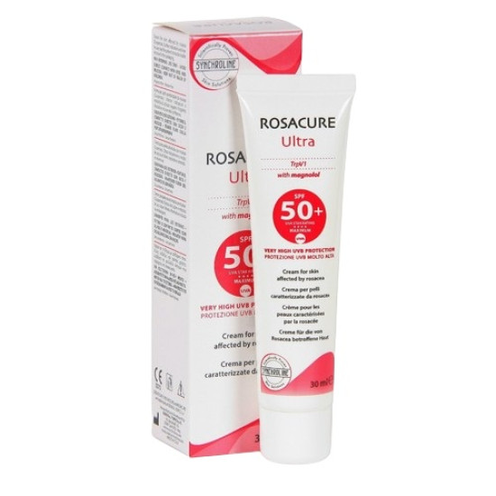 SYNCHROLINE ROSACURE Ultra SPF50+ крем за лице с висока слънцезащита за кожа с розацея 30 мл