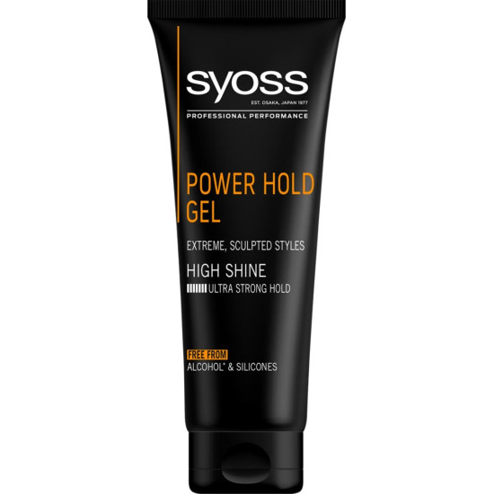 SYOSS POWER HOLD GEL гел за коса за екстремно ултрасилно дълготрайно фиксиране 250 мл