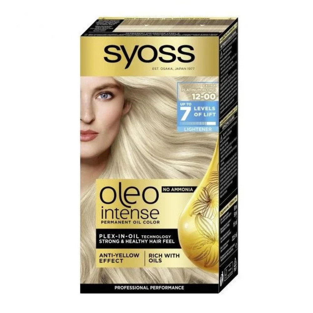 SYOSS OLEO INTENSE Боя за коса 12-00 EXTRA PLATINUM BLOND - Грижа за косата