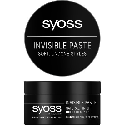 SYOSS INVISIBLE PASTE SOFT паста за коса за лека фиксация и среден блясък 100 мл