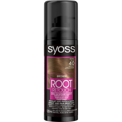 SYOSS Root Retoucher Оцветяващ спрей за корени, цвят BROWN x 120 мл