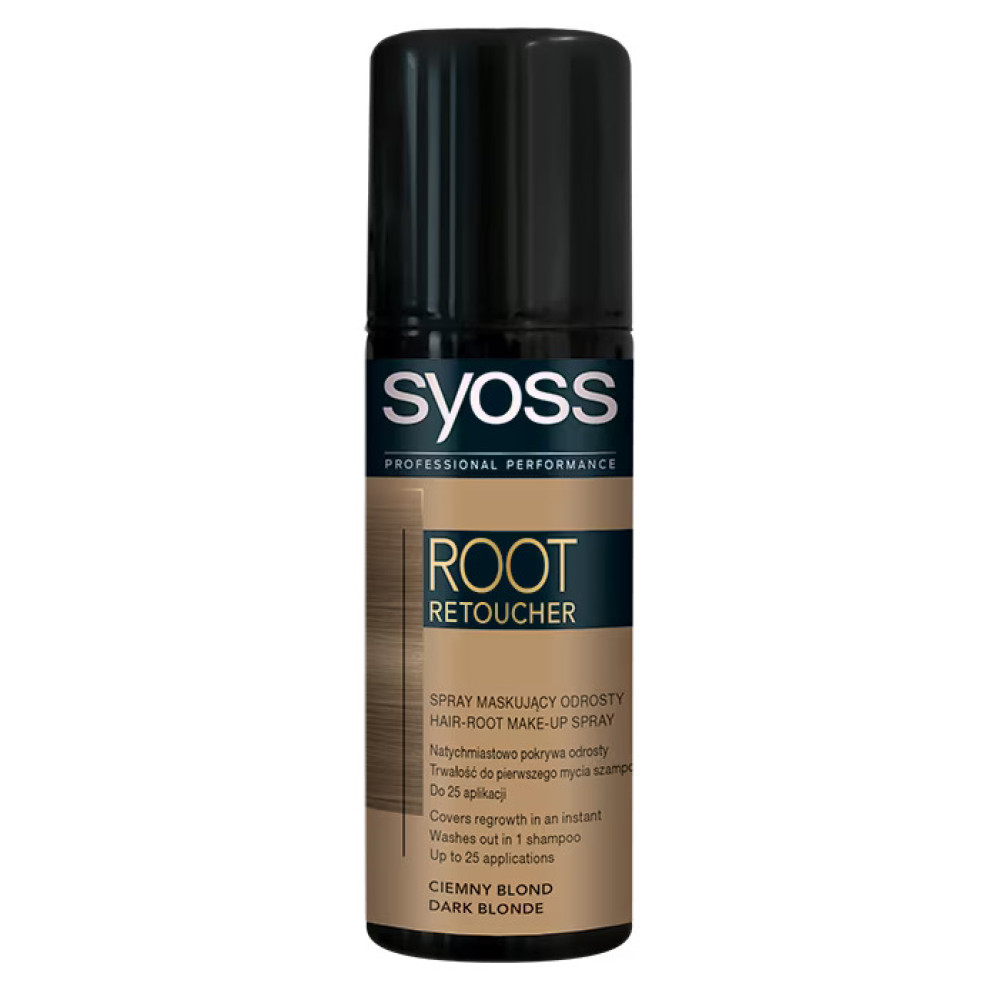 SYOSS Root Retoucher Оцветяващ спрей за корени, цвят DARK BLOND x 120 мл - Грижа за косата