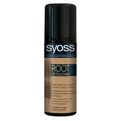 SYOSS Root Retoucher Оцветяващ спрей за корени, цвят DARK BLOND x 120 мл