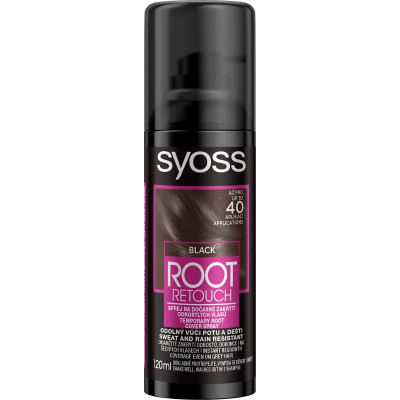 SYOSS Root Retoucher Оцветяващ спрей за корени, цвят BLACK x 120 мл