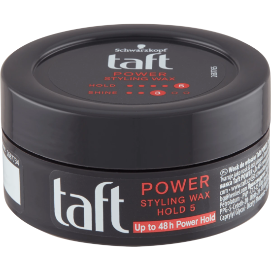 TAFT POWER STYLING WAX стилизираща вакса за коса до 48 часа силна фиксация 75 мл