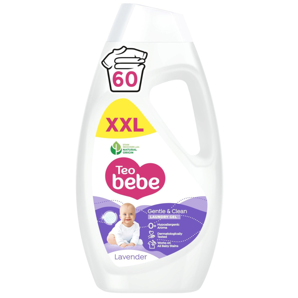 ТЕО БЕБЕ GENTLE & CLEAN LAVENDER течен перилен препарат с аромат на лавандула /60 пранета/ 2.7 л - Перилни препарати ТЕО БЕБЕ GENTLE & CLEAN LAVENDER течен перилен препарат с аромат на лавандула /60 пранета/ 2.7 л - Перилни препарати