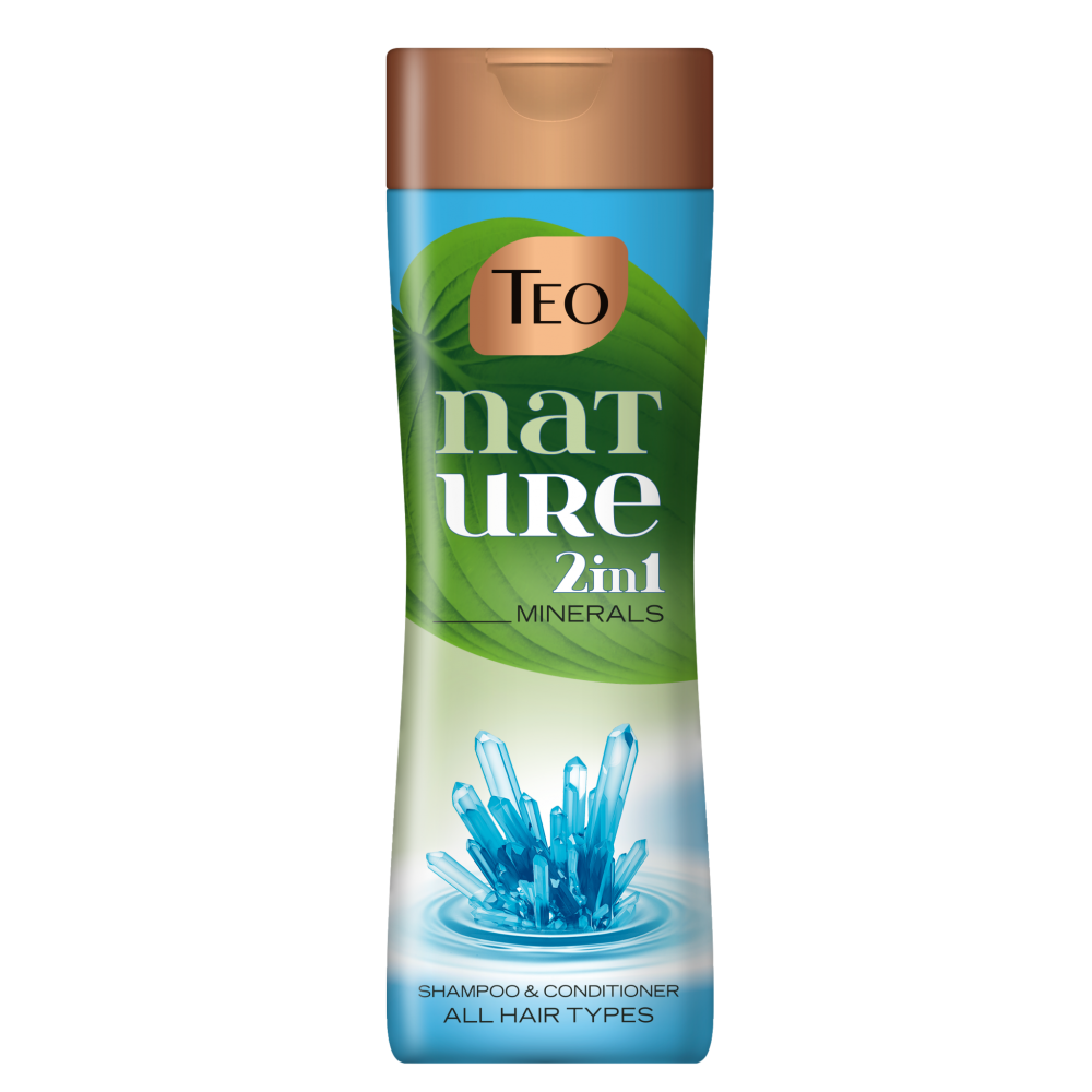 TEO NATURE 2in1 MINERALS шампоан и балсам с минерали за всеки тип коса 350 мл