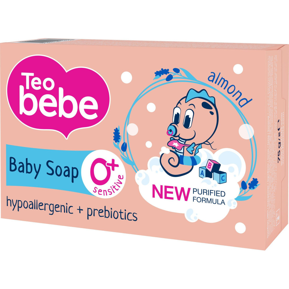 TEO BEBE сапун с БАДЕМОВО МАСЛО И ПРЕБИОТИК 75 г
