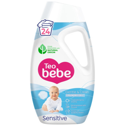 ТЕО БЕБЕ GENTLE & CLEAN SENSITIVE течен перилен препарат с хипоалергенен аромат /24 пранета/ 1.08 л