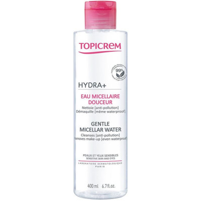 TOPICREM HYDRA+ Gentle Micellar Water мицеларна вода за лице и очи за чувствителна кожа 400 мл