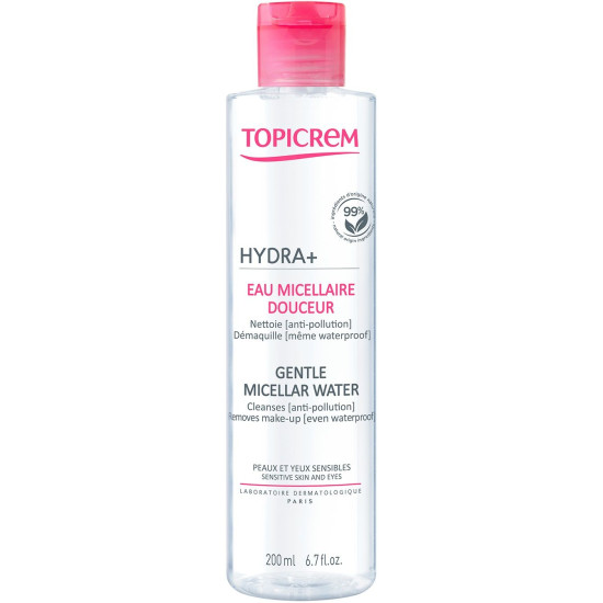 TOPICREM HYDRA+ Gentle Micellar Water мицеларна вода за лице и очи за чувствителна кожа 200 мл