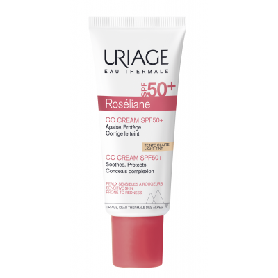 URIAGE ROSELIANE CC SPF50+ Light тониран крем за лице против зачервяване СВЕТЪЛ НЮАНС 40 мл