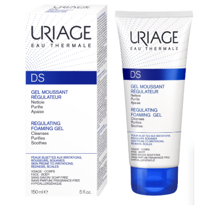 URIAGE DS REGULATING FOAMING GEL регулиращ измиващ пенлив гел за лице тяло и скалп за чувствителна и раздразнена кожа 150 мл