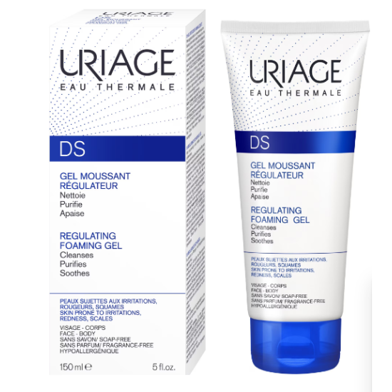 URIAGE DS REGULATING FOAMING GEL регулиращ измиващ пенлив гел за лице тяло и скалп за суха и раздразнена кожа 150 мл