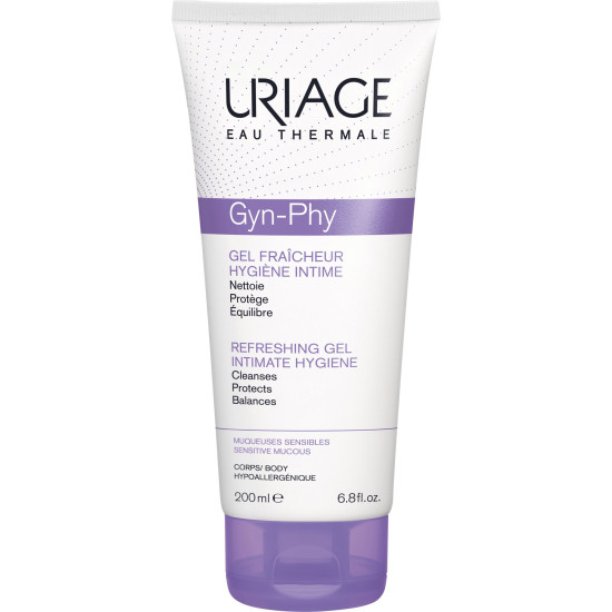 URIAGE GYN-PHY REFRESHING GEL защитен почистващ интимен гел за чувствителна кожа 200 мл