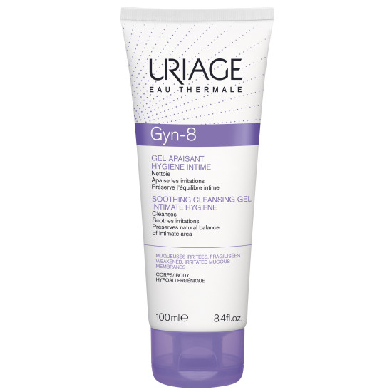 URIAGE GYN-8 SOOTHING CLEANSING успокояващ интимен гел при раздразнения с pH8 100 мл