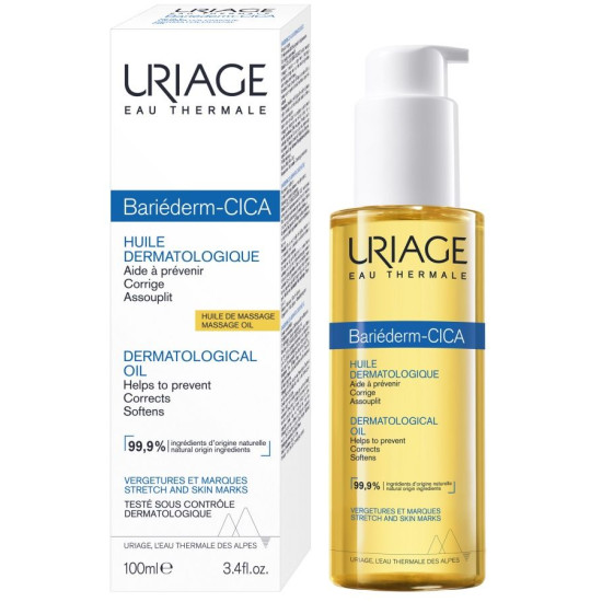 URIAGE BARIEDERM-CICA DERMATOLOGICAL OIL олио за лице и тяло за превенция и корекция на белези и стрии 100 мл