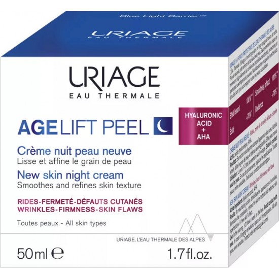 URIAGE AGE LIFT PEEL NEW SKIN нощен пилинг крем за лице с лифтинг ефект за всеки тип кожа 50 мл