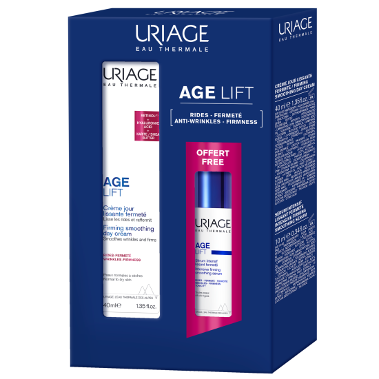URIAGE AGE LIFT КОМПЛЕКТ уплътняващ коригиращ дневен крем за лице с лифтинг ефект 40 мл + интензивен коригиращ серум 10 мл