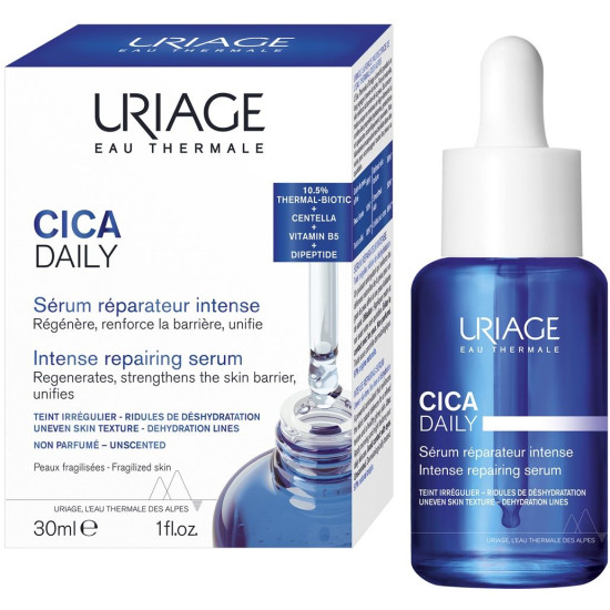 URIAGE BARIEDERM-CICA Daily Serum успокояващ серум за лице с преботик за чувствителна раздразнена кожа 30 мл