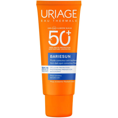 URIAGE BARIESUN ANTI-SPOT FLUID SPF50+ слънцезащитен флуид за лице против пигментации за чувствителна кожа 40 мл