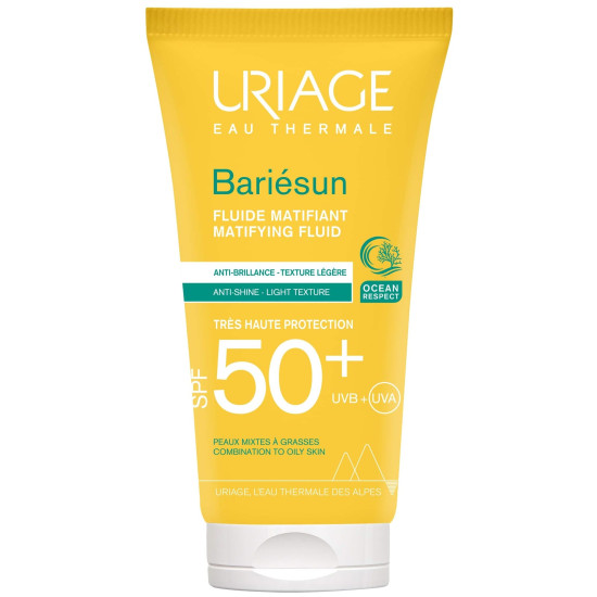 URIAGE BARIESUN MATIFYING FLUID SPF50+ матиращ слънцезащитен флуид за лице за комбинирана и мазна кожа 50 мл