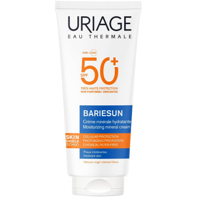 URIAGE BARIESUN Moisturizing MINERAL CREAM SPF50+ слънцезащитен минерален крем за бебета и деца 100 мл